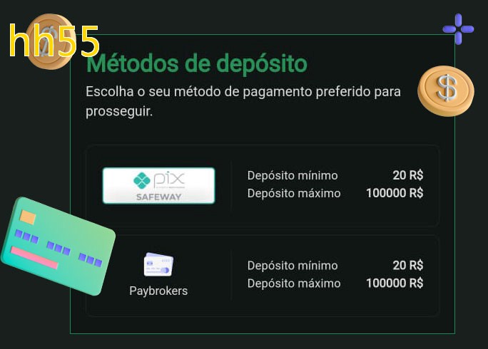 O cassino hh55bet oferece uma grande variedade de métodos de pagamento